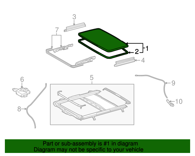 632010E010 Sunroof Glass 20042015 Lexus Longo Lexus Parts