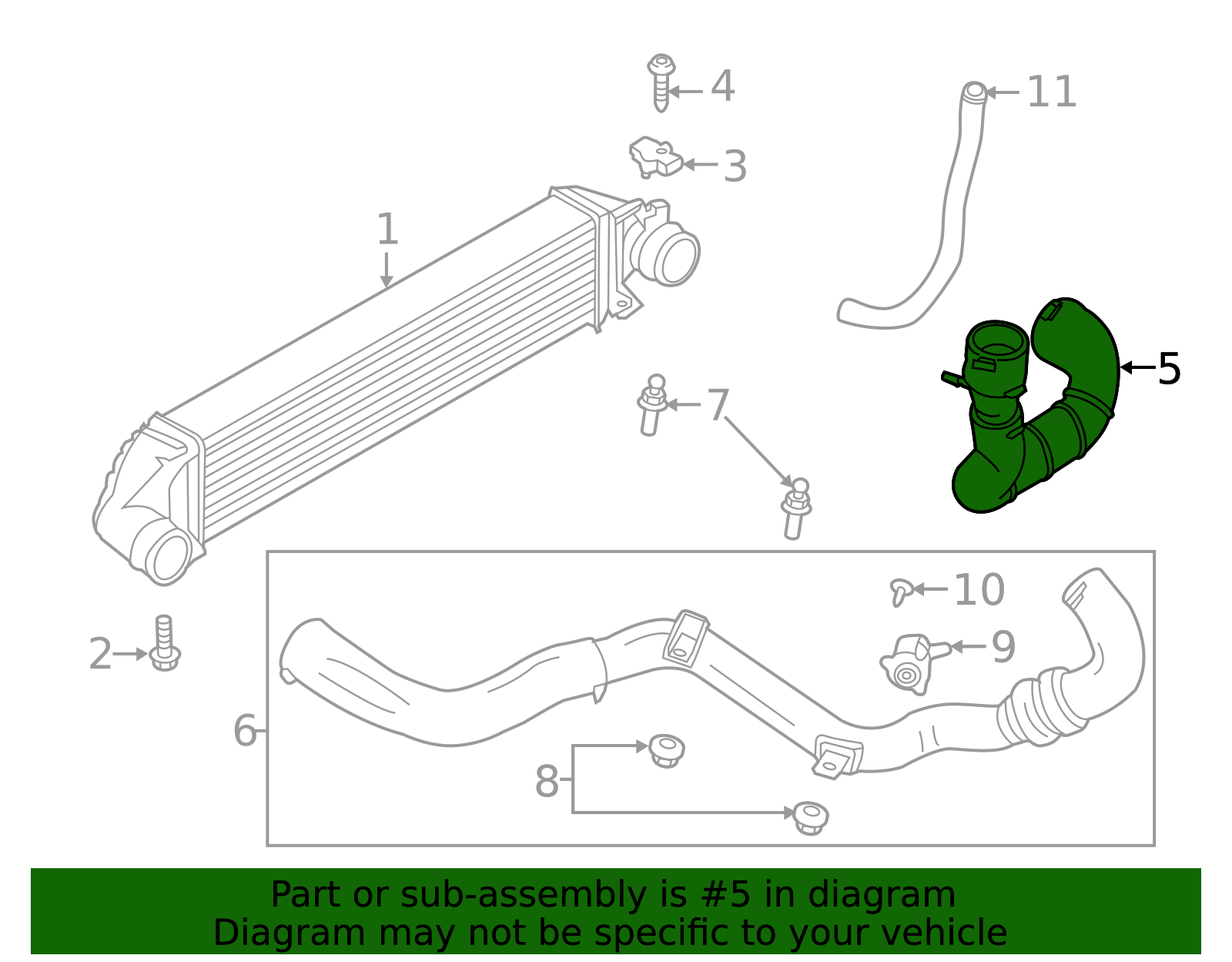 Inter-Cooler Hose - Ford (GV6Z-6C640-A)