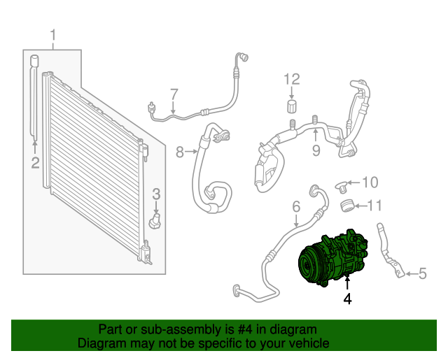 15 Mercedes Benz A C Compressor 000 0 30 02 80 Sangera Parts