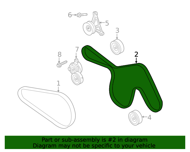 20212024 Ford Serpentine Belt MB3Z8620A Online Ford Parts Catalog