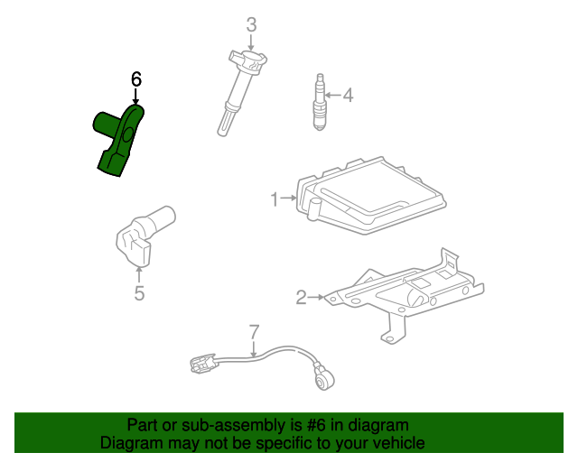 Ford 6M8Z6B288D Camshaft Position Sensor 20062021 Ford OEM Ford Part