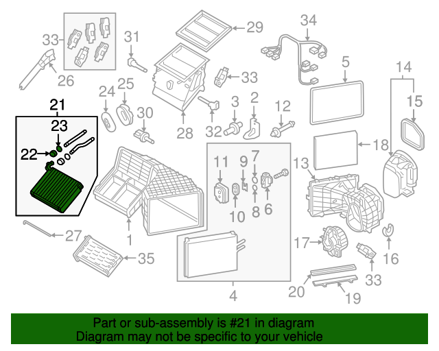20112017 Volkswagen Touareg Heater Core 7P0819031 QuirkParts