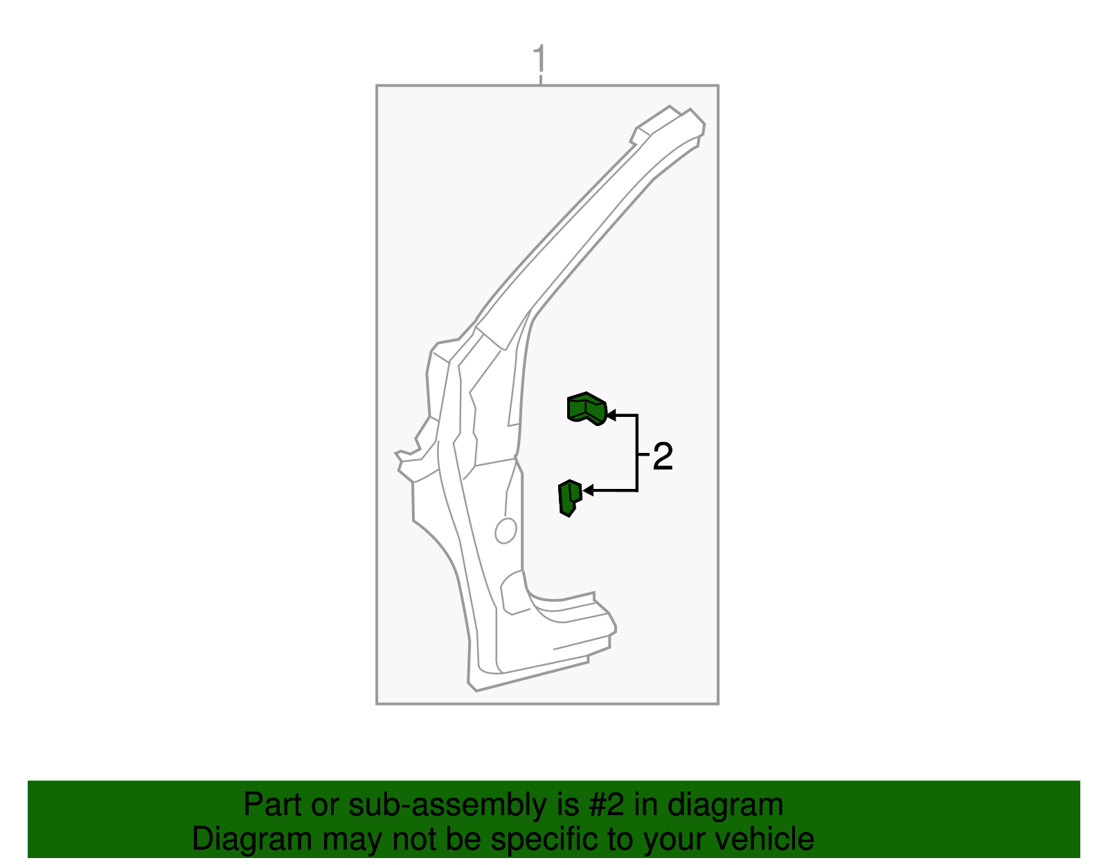Outer Hinge Pillar Bracket - Scion (53821-0R010)