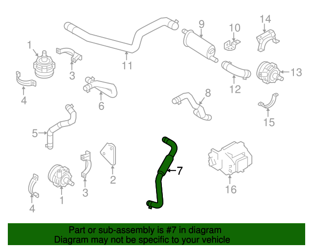 20122018 Ford Focus Drive Motor Inverter Coolant Line CV6Z18472G Blue Springs Ford Parts