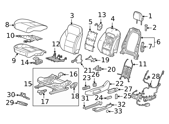 2018-2021 Buick Enclave Seat Cushion Pad 84520494 | GM Parts Center 