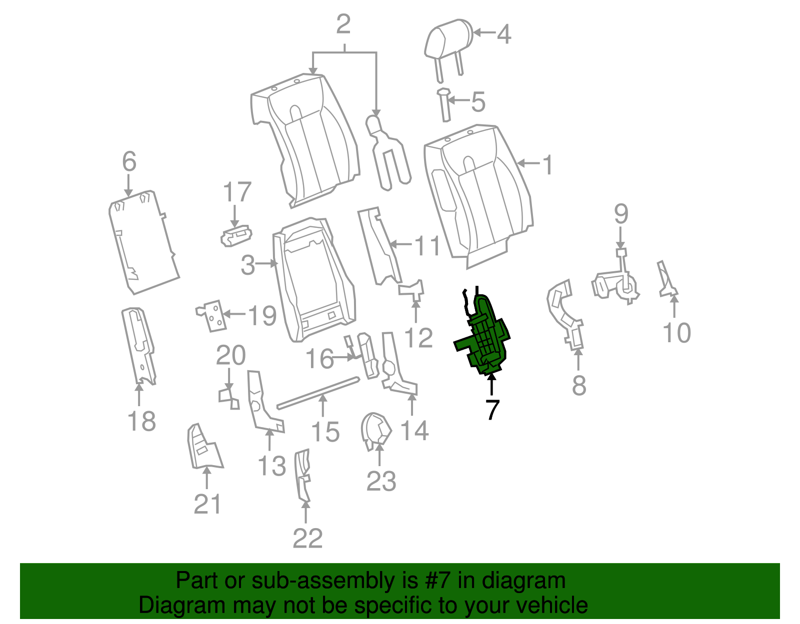 Lumbar Adjuster - Buick (25785696)