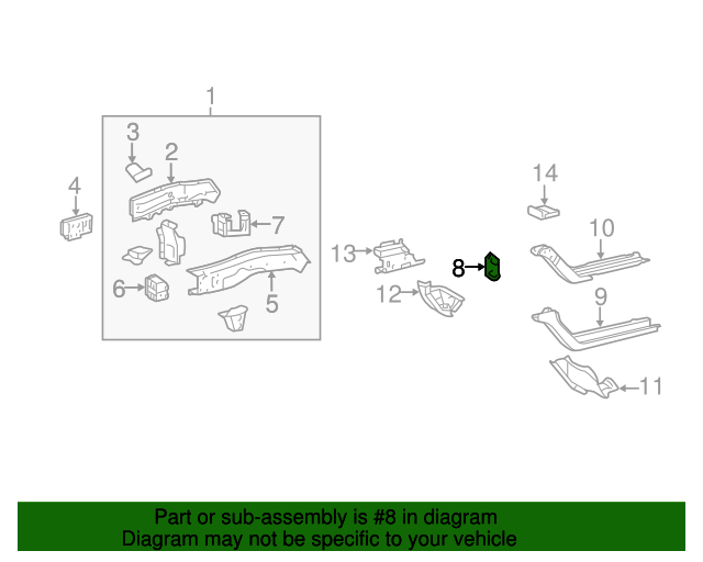 20072011 Toyota Camry Tow Hook 5196333020 Toyota Parts Center