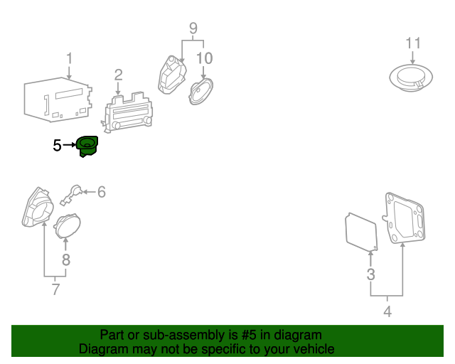 20132016 Lincoln MKS Speaker Assembly da5z18808k
