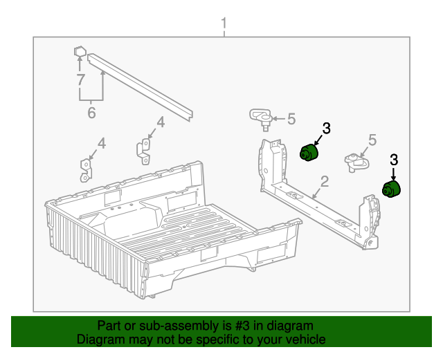20162024 Toyota Tailgate Stop Bumper 9054111015 Sparks Parts