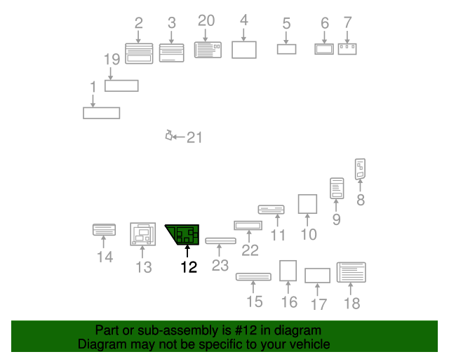 20072008 GM Fuse Block Identification Label 15839682