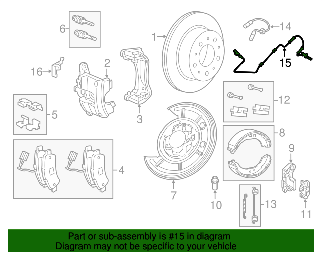 ABS Wheel Speed Sensor Rear Mopar 68309819AC