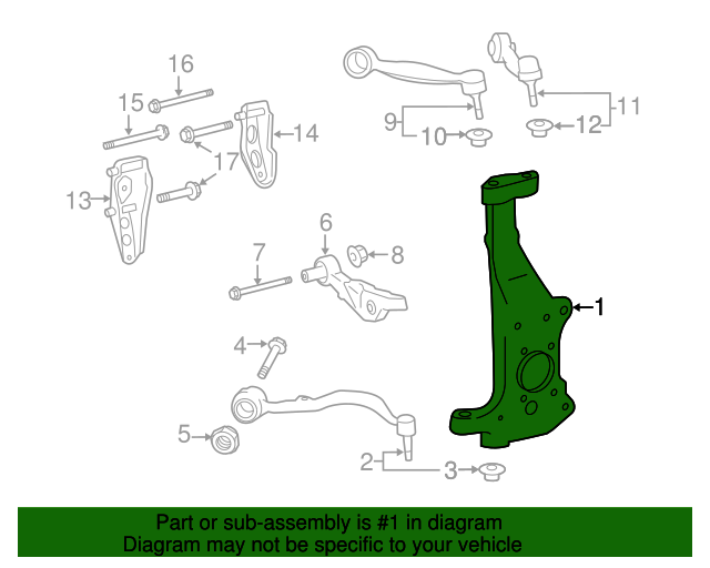 20072017 Lexus Knuckle 4320259075 OEM Parts Online