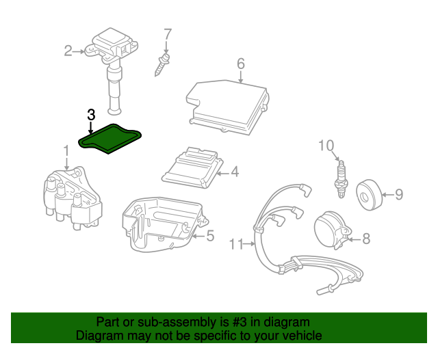 19972007 Audi Ignition Coil Seal 058905261A Audi USA Parts
