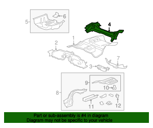 65530-TE0-A00ZZ - Cross-Member Rear Bulkhead (Lower) - 2008-2012 Honda