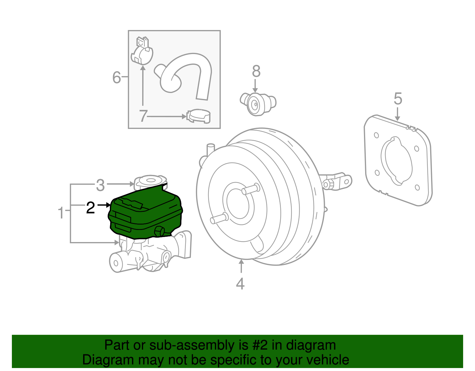 Brake Master Cylinder Reservoir - GM (84332630)