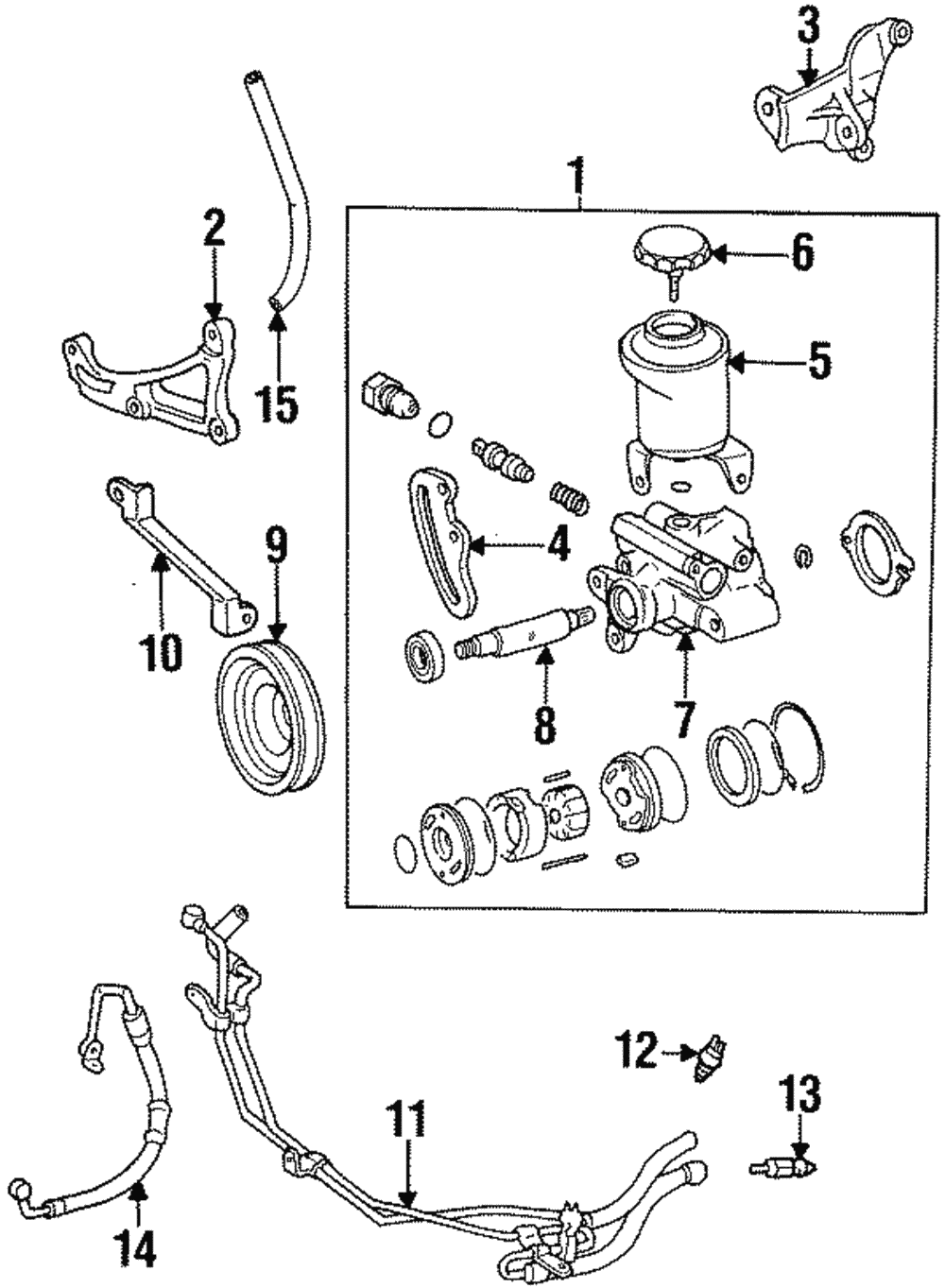 Power Steering Pump Mount Bracket - Toyota (44442-35010)