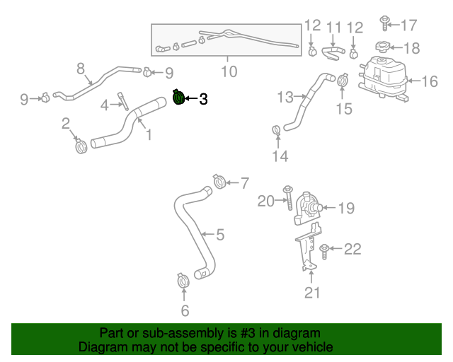 2018-2020 GM Radiator Inlet Hose Clamp 11548970 | TascaParts.com