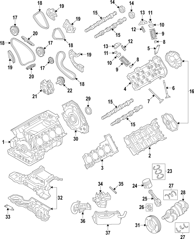 20132020 Audi Valve Cover Bolt N91127602 Genuine Audi Parts