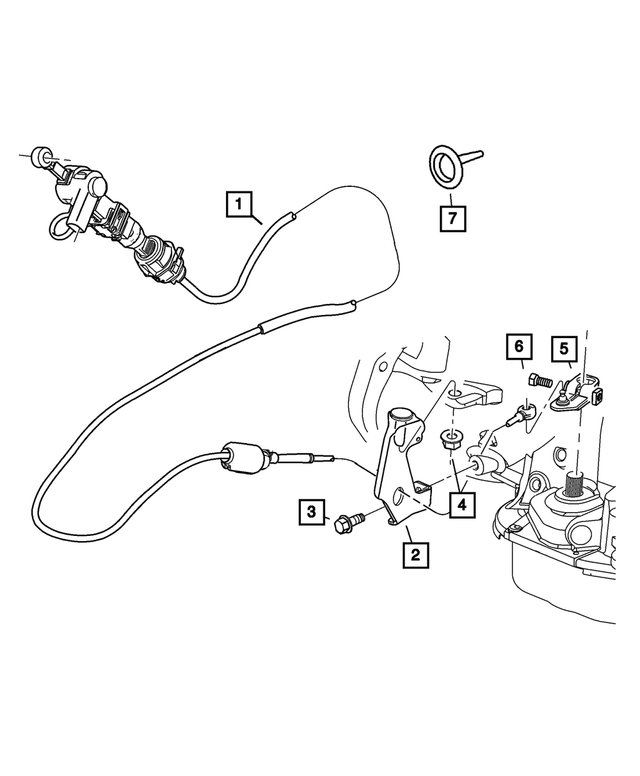 20012009 Dodge Shift Cable Bracket 52107845AC