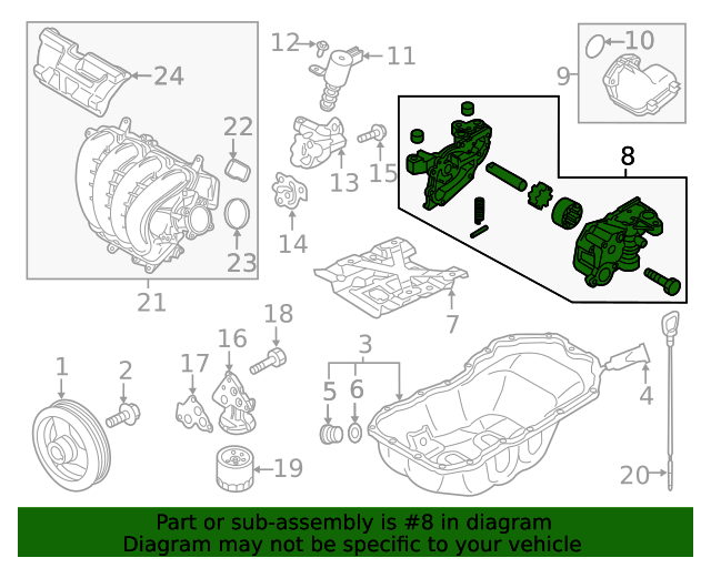 20192022 Mazda Oil Pump P5PW14100
