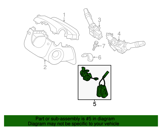 Kia 20112015 Kia Sorento Ignition Switch 931102P000 KIA Parts Hub
