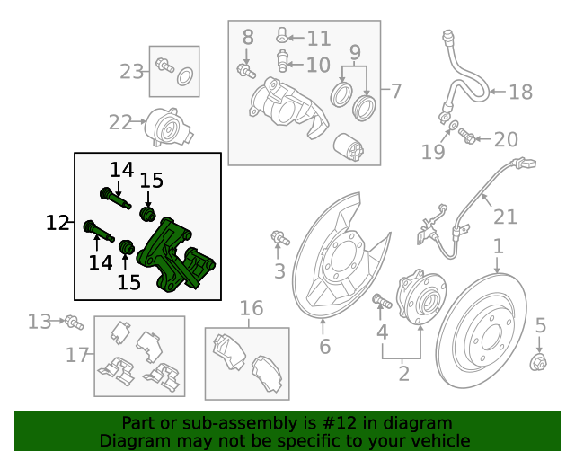 KAY02629X Caliper Mount (CX5) LH REAR CALIPER MOUNT 20162020