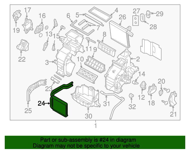 20122017 Hyundai Heater Core 971381R001 OEM Parts Online
