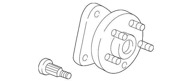 Front Wheel Hub and Bearing Assembly with Wheel Speed Sensor and Wheel Studs - GM (89047684)