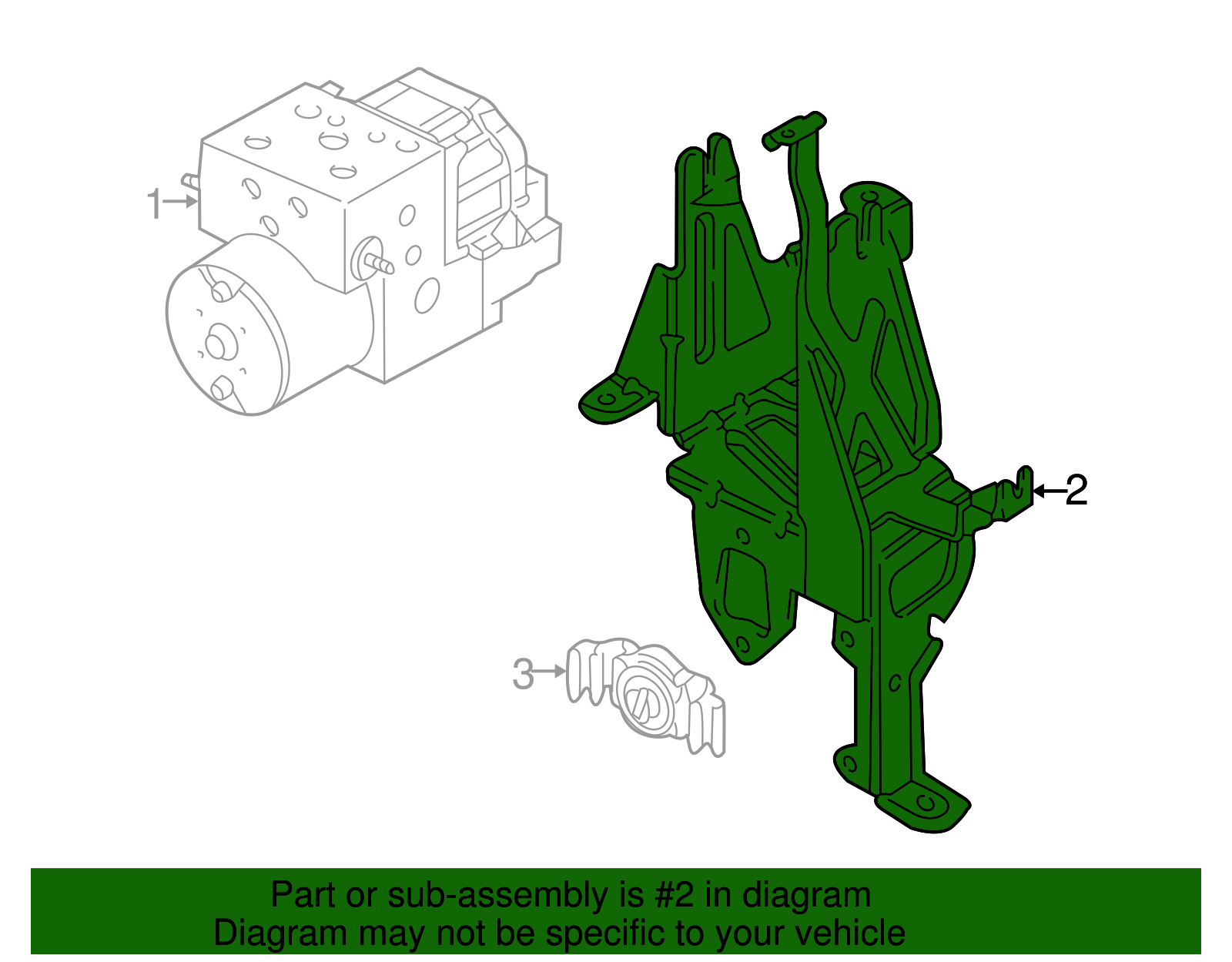 ABS Pump Assembly Support Bracket - Volkswagen (8E0-614-119)