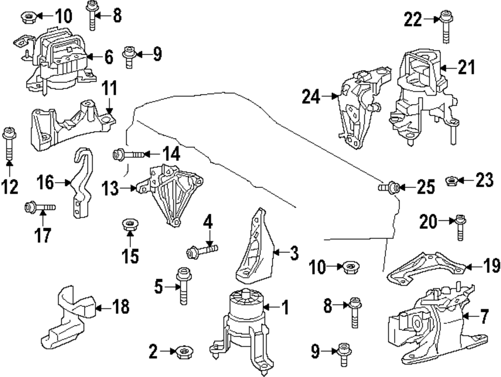 Side Mount Upper Bolt - Toyota (90119-10999)