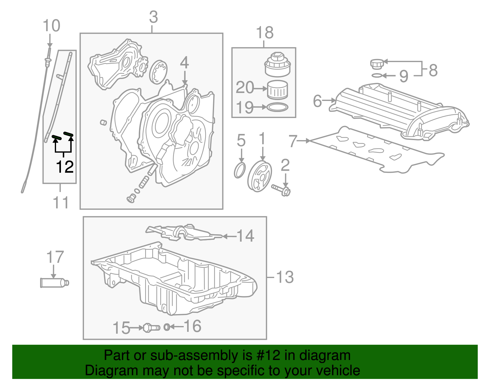 Engine Oil Dipstick Tube Seal - GM (12607449)