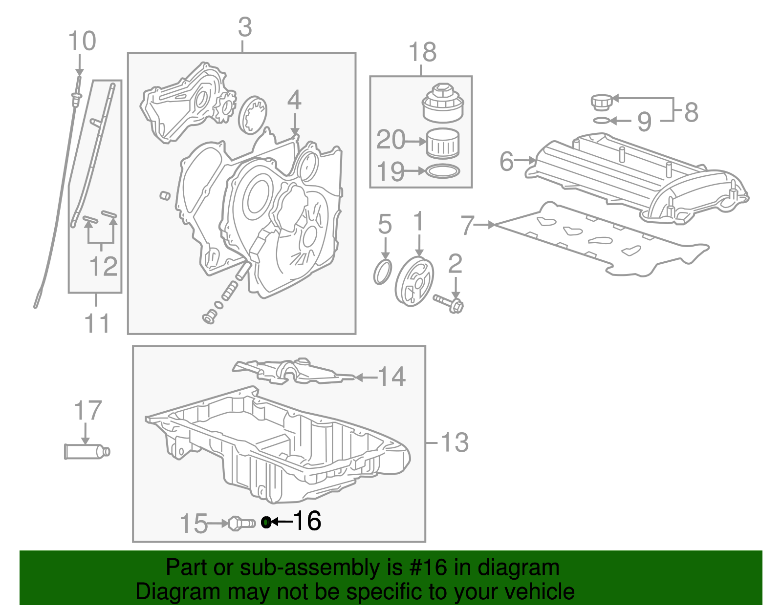 Oil Pan Drain Plug Seal - GM (3536966)