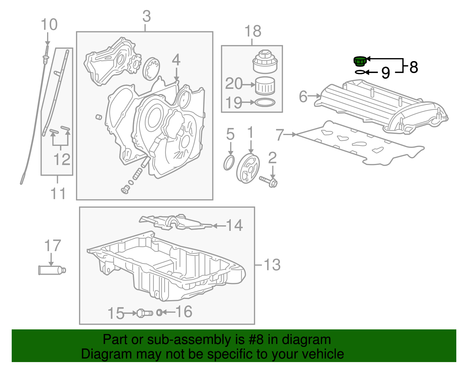 Engine Oil Filler Cap - GM (12589430)
