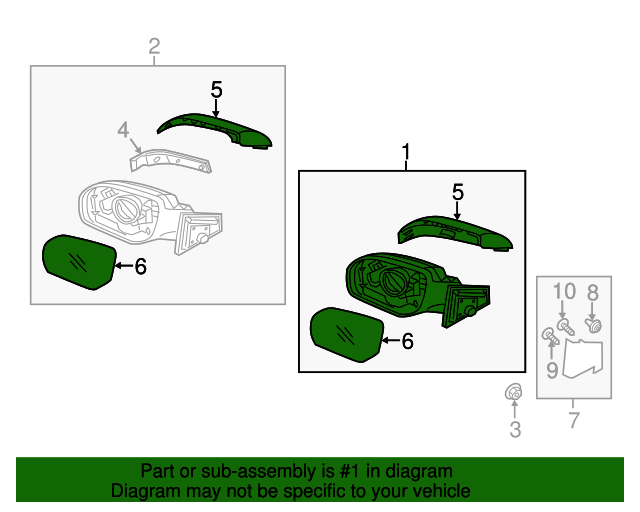 2017-2019 Hyundai Mirror Assembly 87610-B8630 | World OEM Parts  