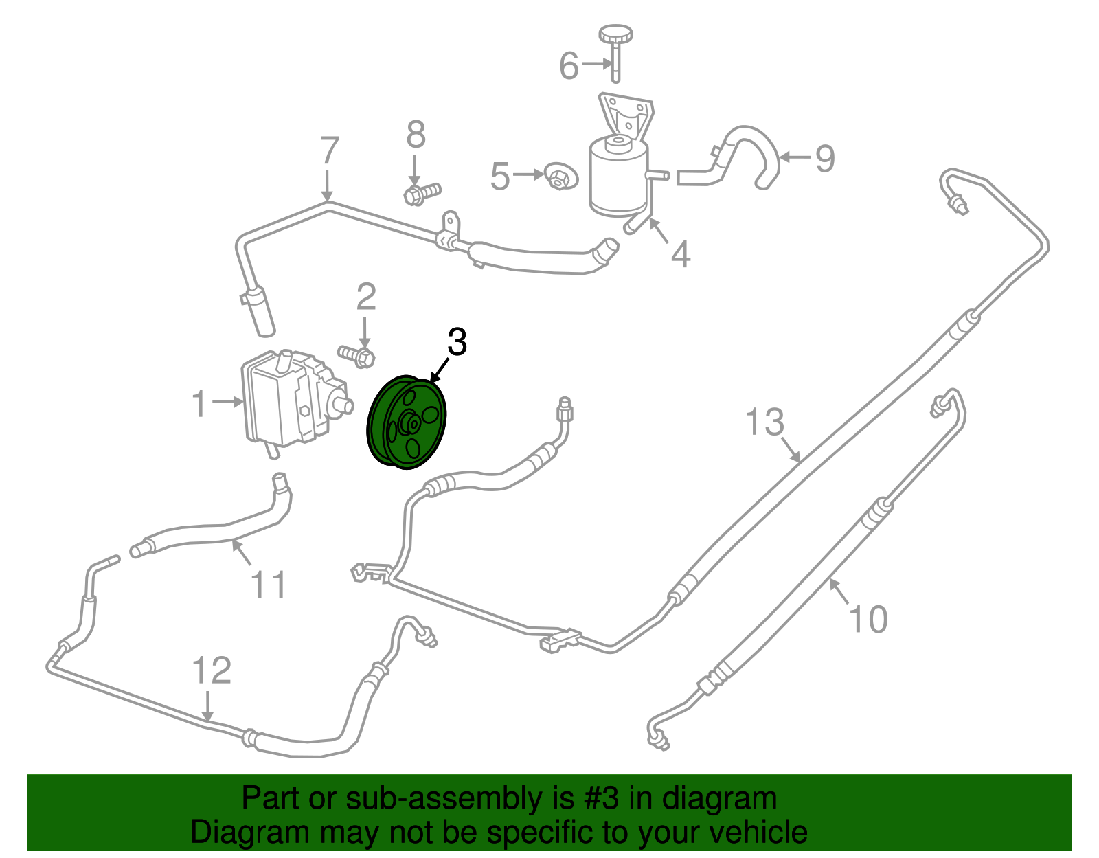 Power Steering Pump Pulley - GM (94715031)