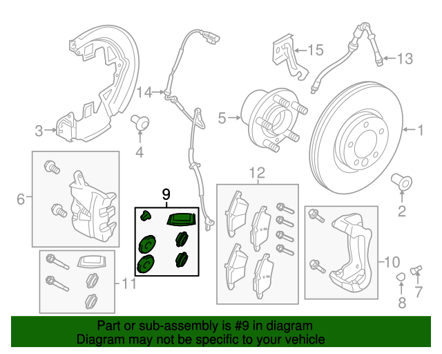 Genuine OEM Caliper Mount Kit Part LR091309 Fits 20162017 Land Rover