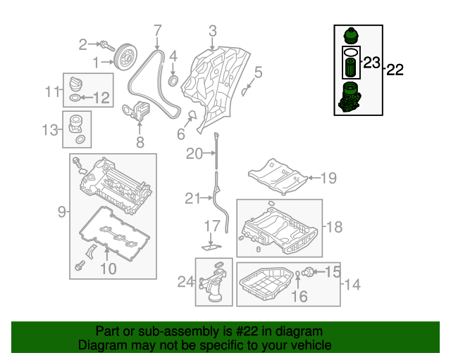 263103CAA0 Oil Filter 20112014 Kia My Kia Parts
