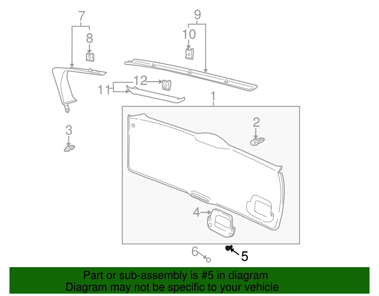 Bolt, R/Cmpt Lid Lat - GM (11054131)