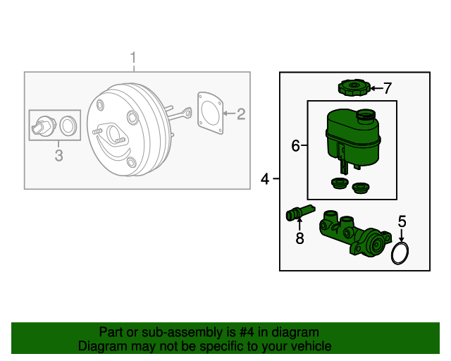 20092013 GM Brake Master Cylinder 19418187 GM