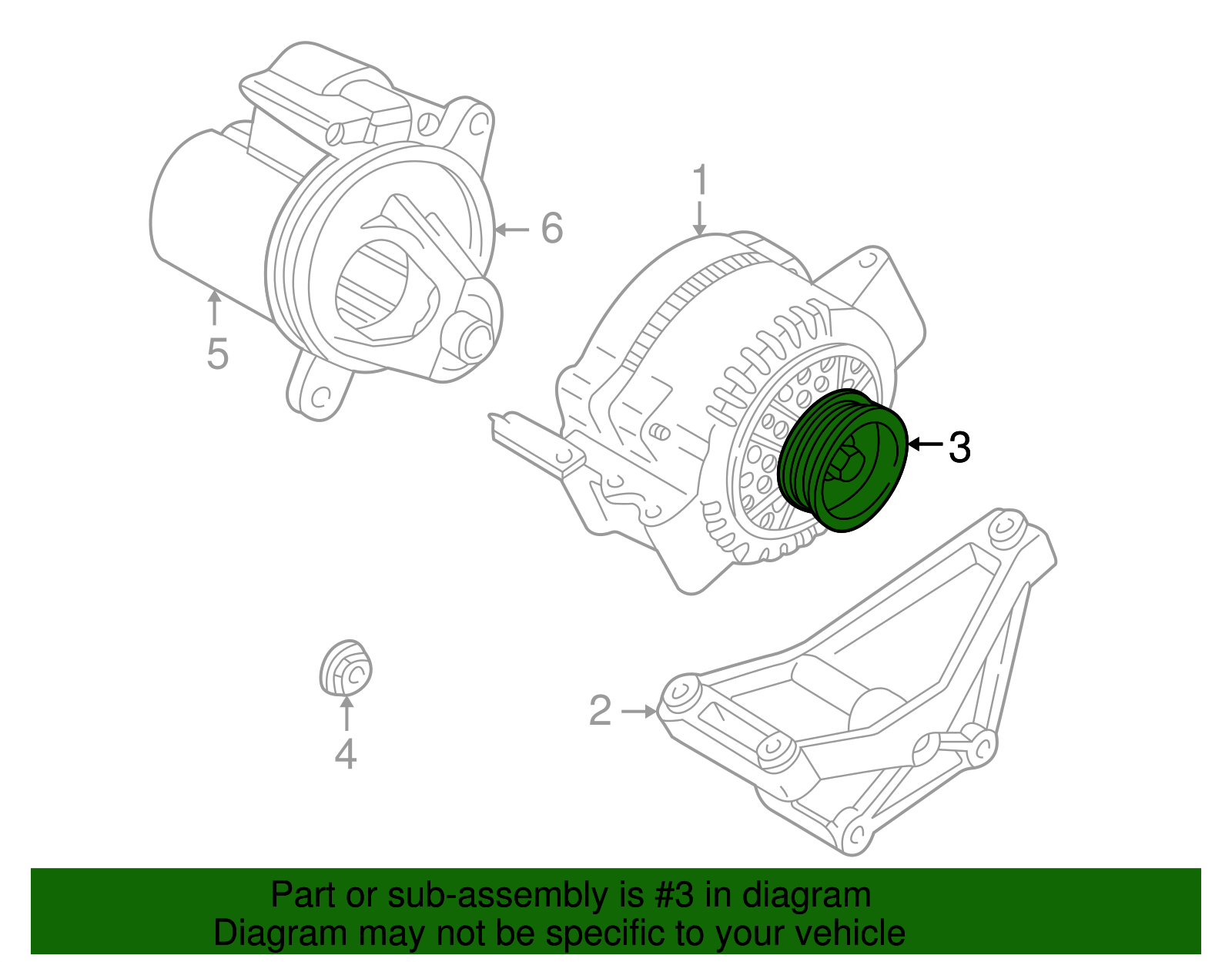Motorcraft™ Alternator Pulley - Ford (GP-721-A)