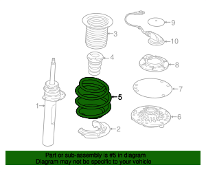 31336872339 - 2016-2019 BMW Coil Spring (31-33-6-872-339) | Parts ...