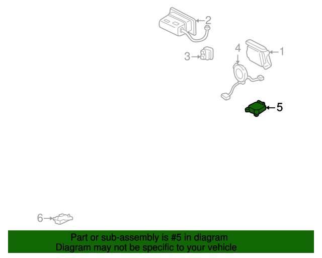 12231750 Airbag Sensing and Diagnostic Module 20032004 Hummer H2