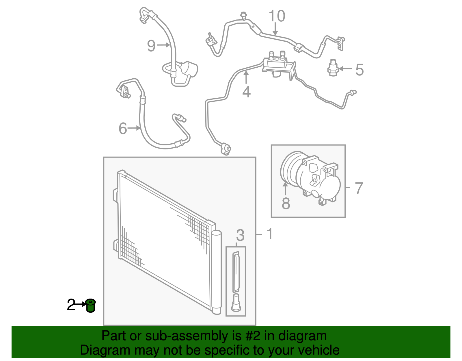 Condenser Assembly Cushion - Scion (16716-28010)