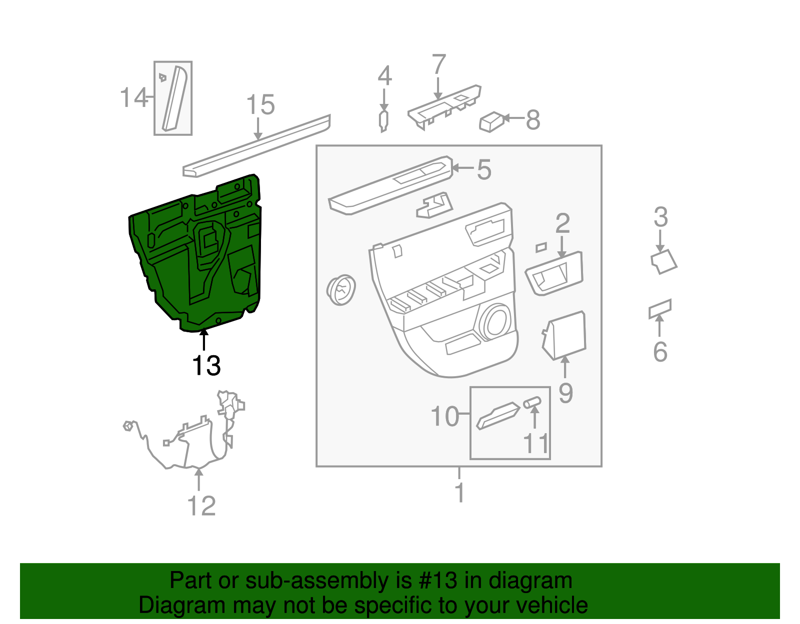 Deflector Assembly-Rear S/D Wat - GM (25904981)