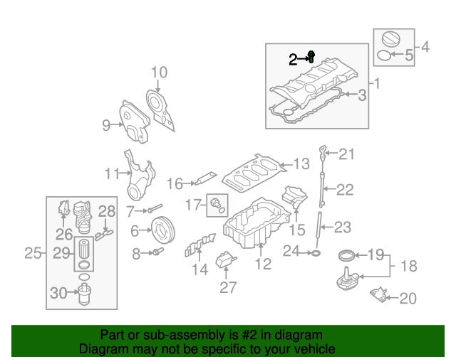 20082017 Audi Valve Cover Bolt 06B103831J Genuine Audi Parts