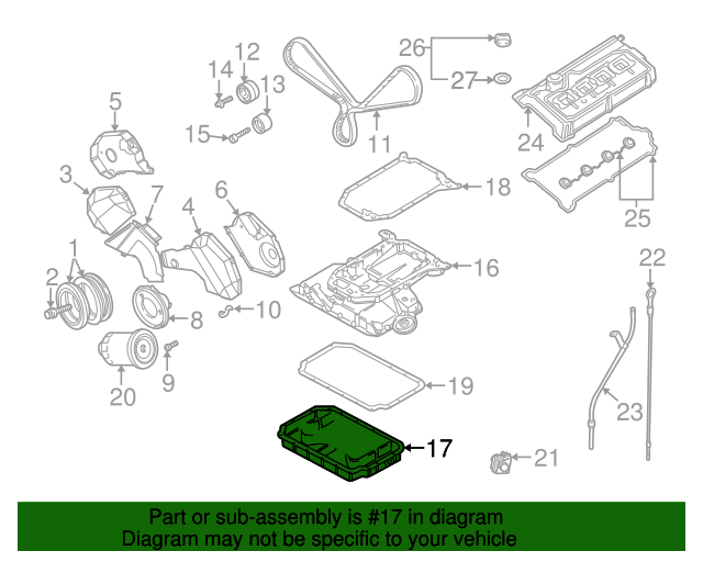 19982005 Volkswagen Passat Oil Pan 078103604AC QuirkParts