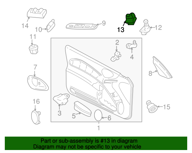 20012005 Pontiac Grand Am Door Lock Switch 19244654