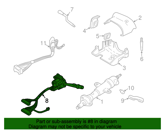 ACDelco GM OE Combination Switch - Turn Signal, Headlight, Wiper Lever (Part D6270A)