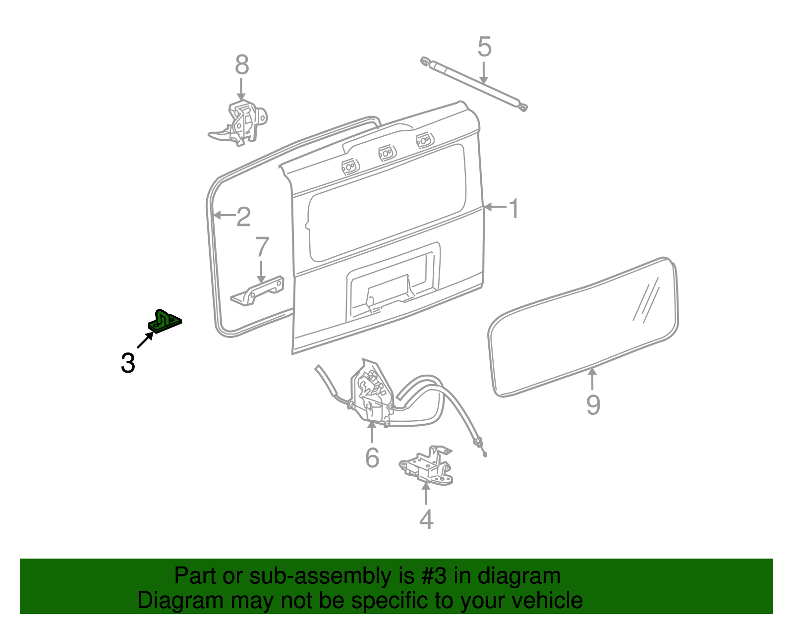Liftgate Lock Striker Plate - GM (15182587)