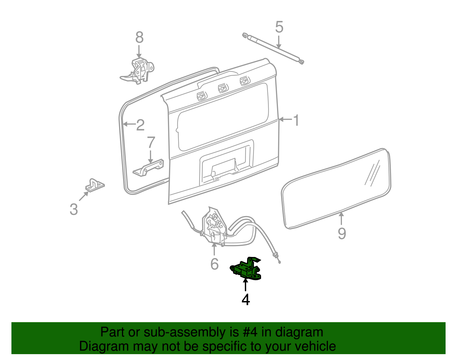 Rear Door and Liftgate Latch (15926026)